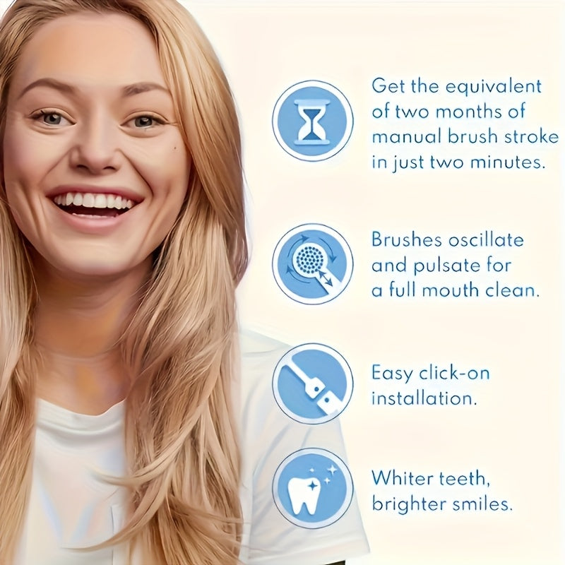 Set de Cepillo de Dientes Eléctrico con 8 Cabezales y Estuche de Viaje