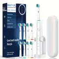 Set de Cepillo de Dientes Eléctrico con 8 Cabezales y Estuche de Viaje