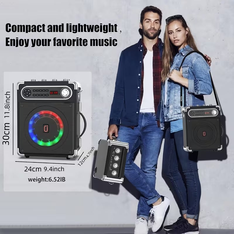 NNETM Portable Speaker with 2 Wireless Microphones